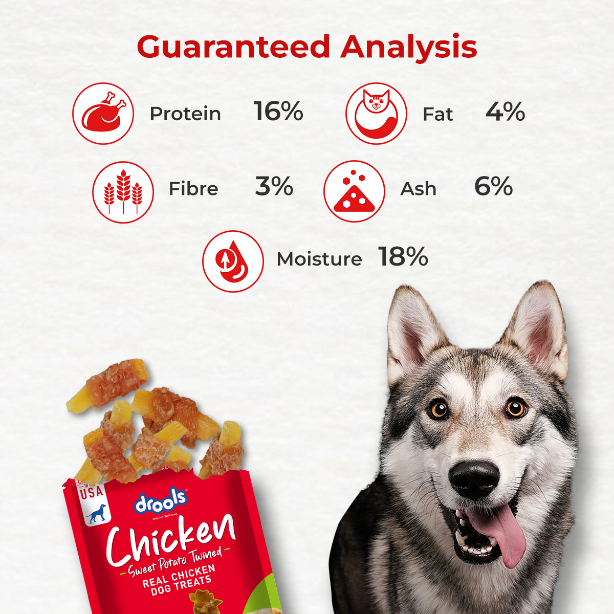 Drools Chicken and Sweet Potato Twined | Dry Dog Treats