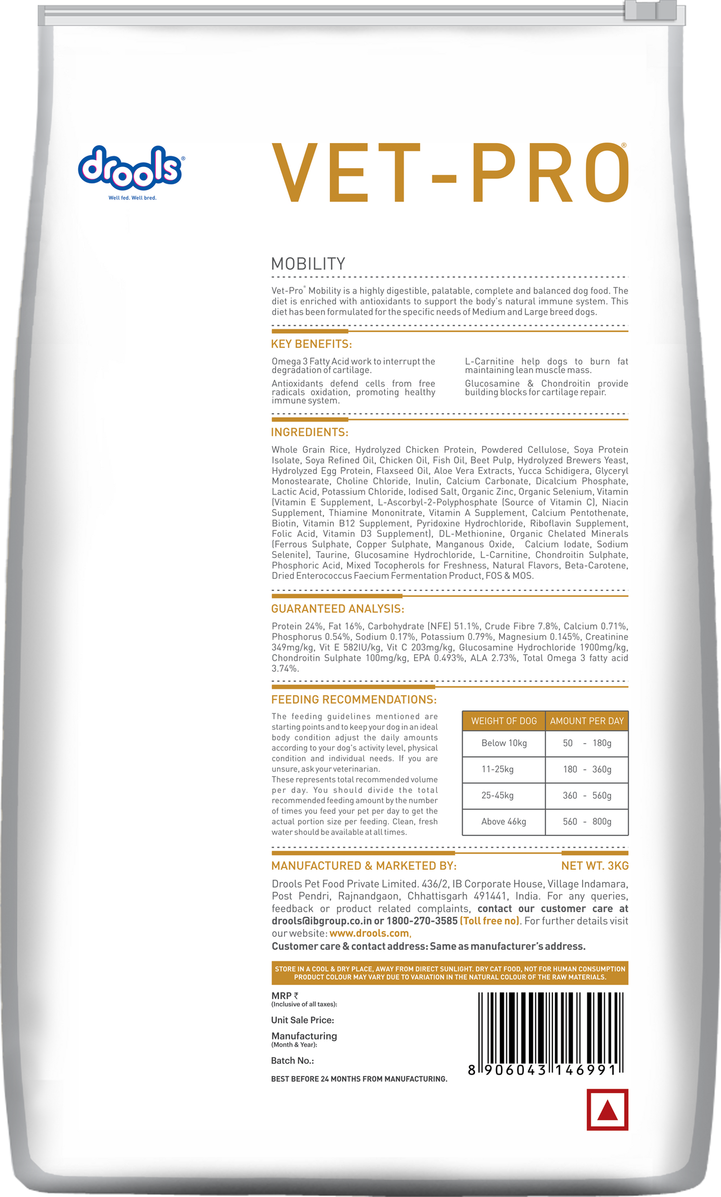 Drools Vet-Pro Mobility | Dry Dog Food