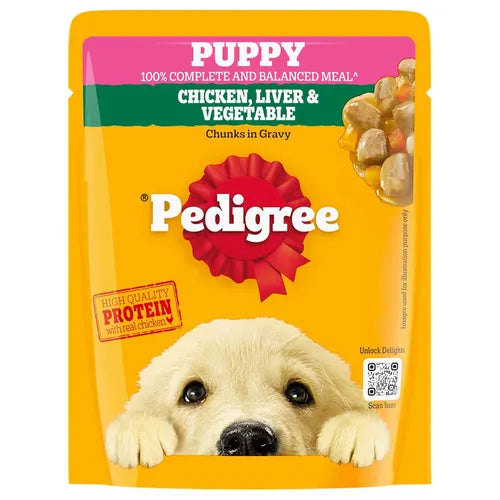 Pedigree Puppy Chicken Liver & Vegetable Gravy | Wet Dog Food
