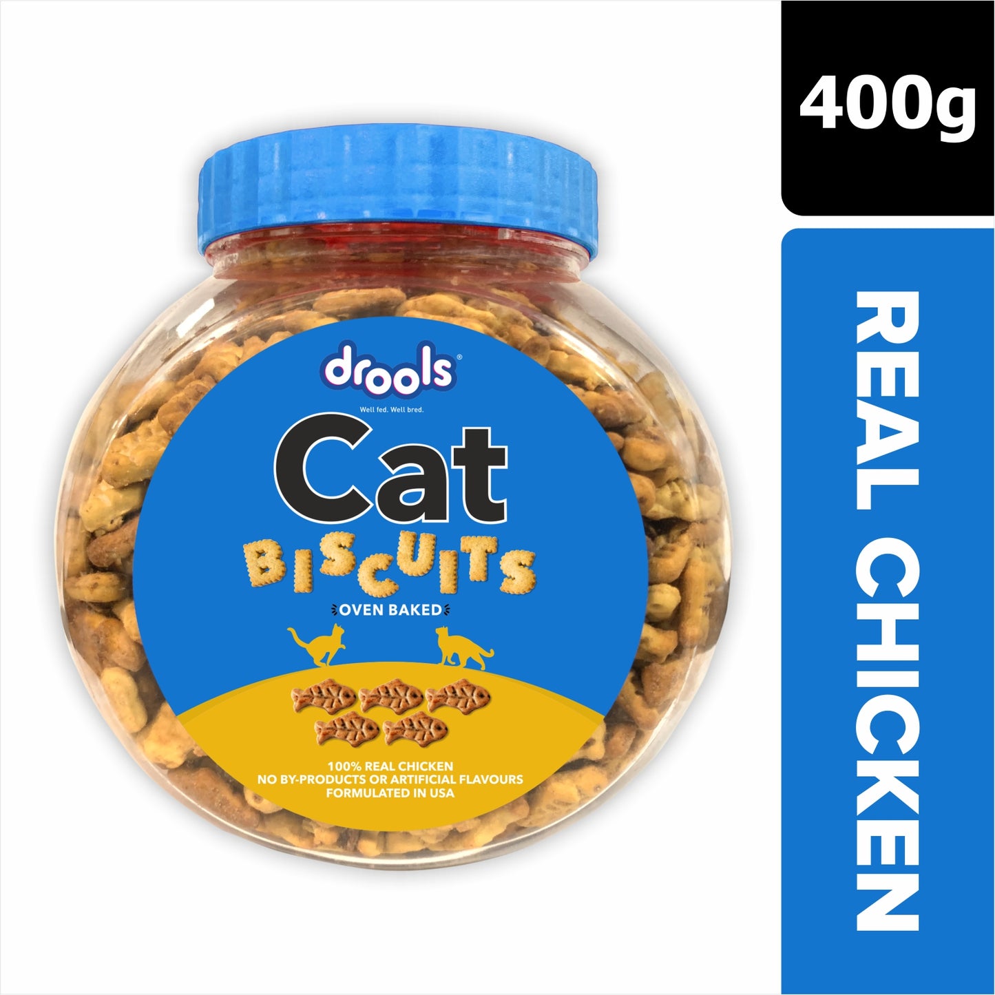 Drools Cat Chicken Biscuit 400 gm | Dry Cat Treats