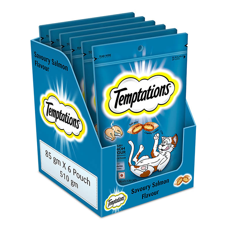 Temptation Savoury Salmon | Dry Cat Treats