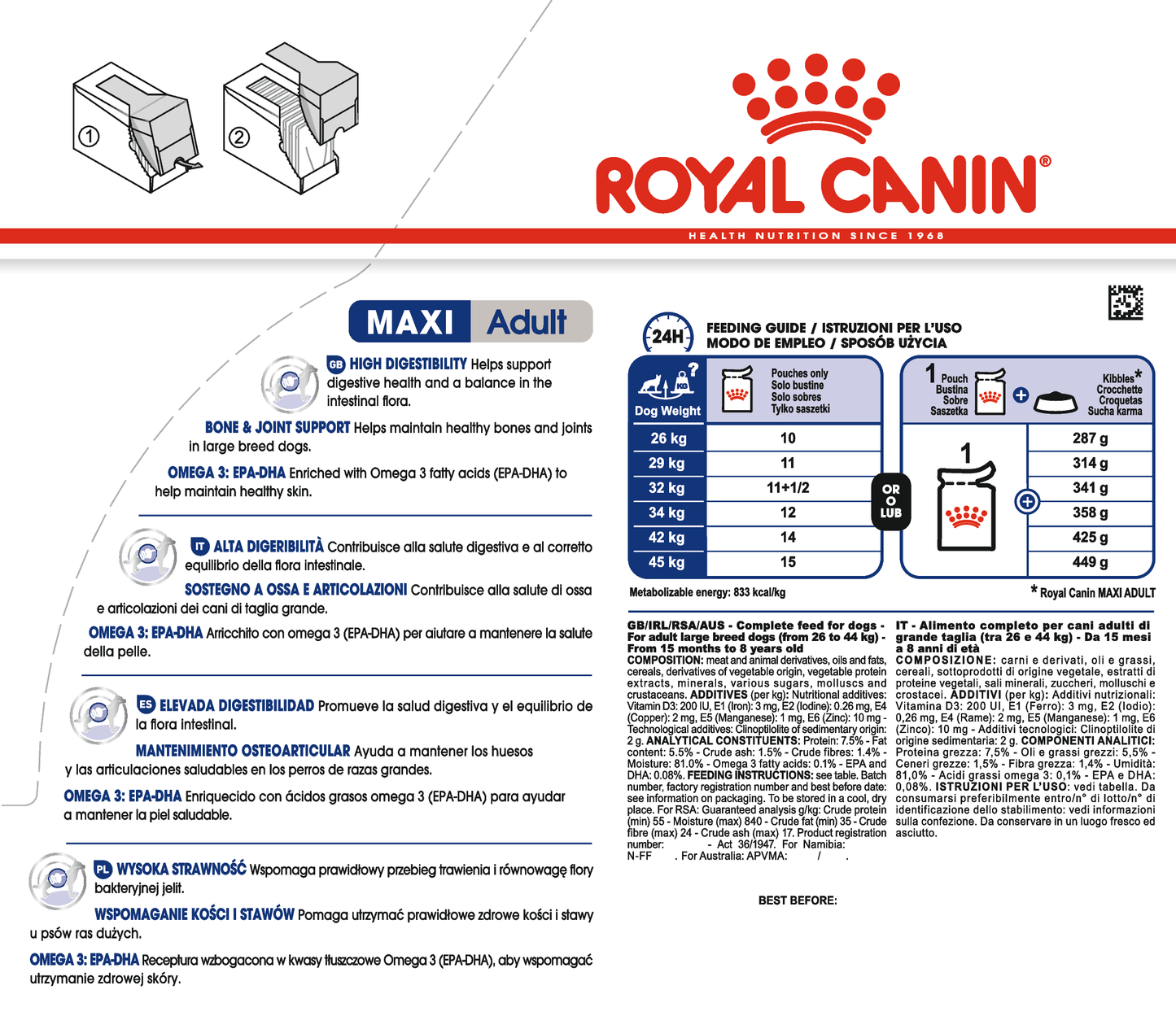 Royal Canin Maxi Adult Gravy | Wet Dog Food