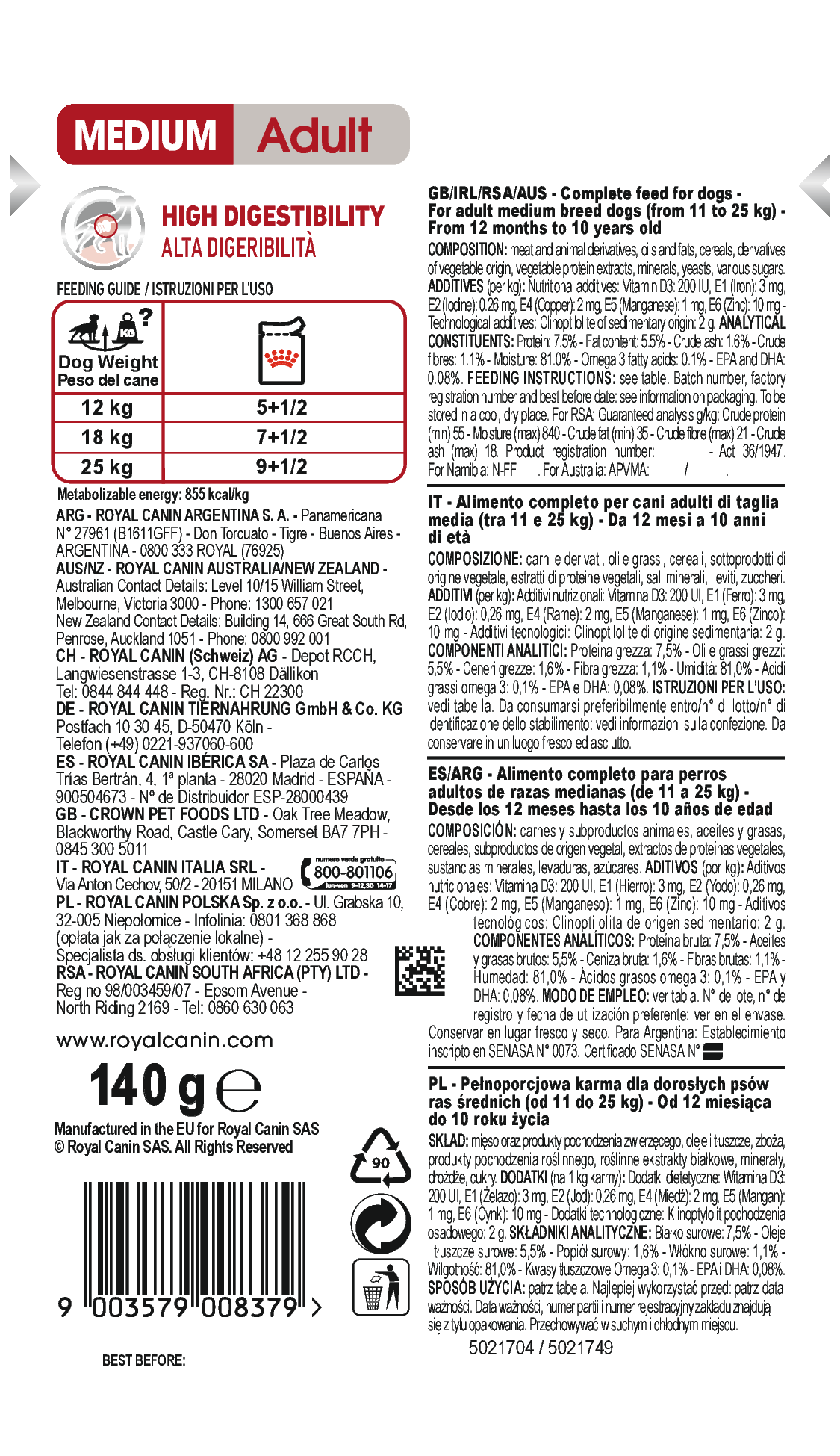 Royal Canin Medium Adult Gravy | Wet Dog Food