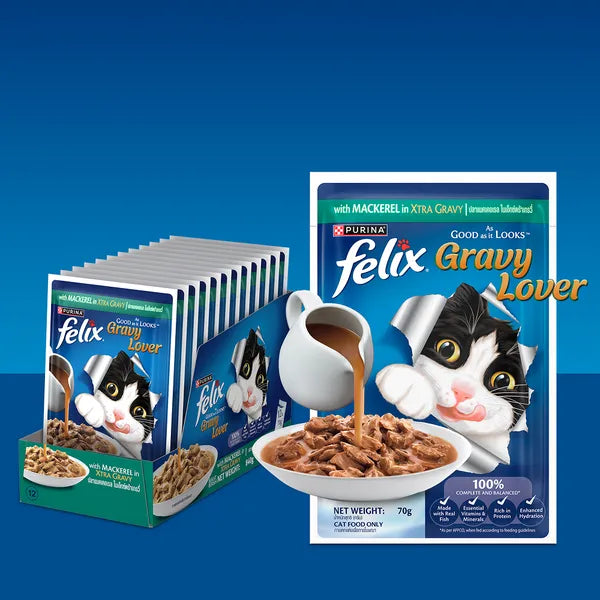 Felix Gravy Lover Mackerel in Gravy | Wet Cat Food