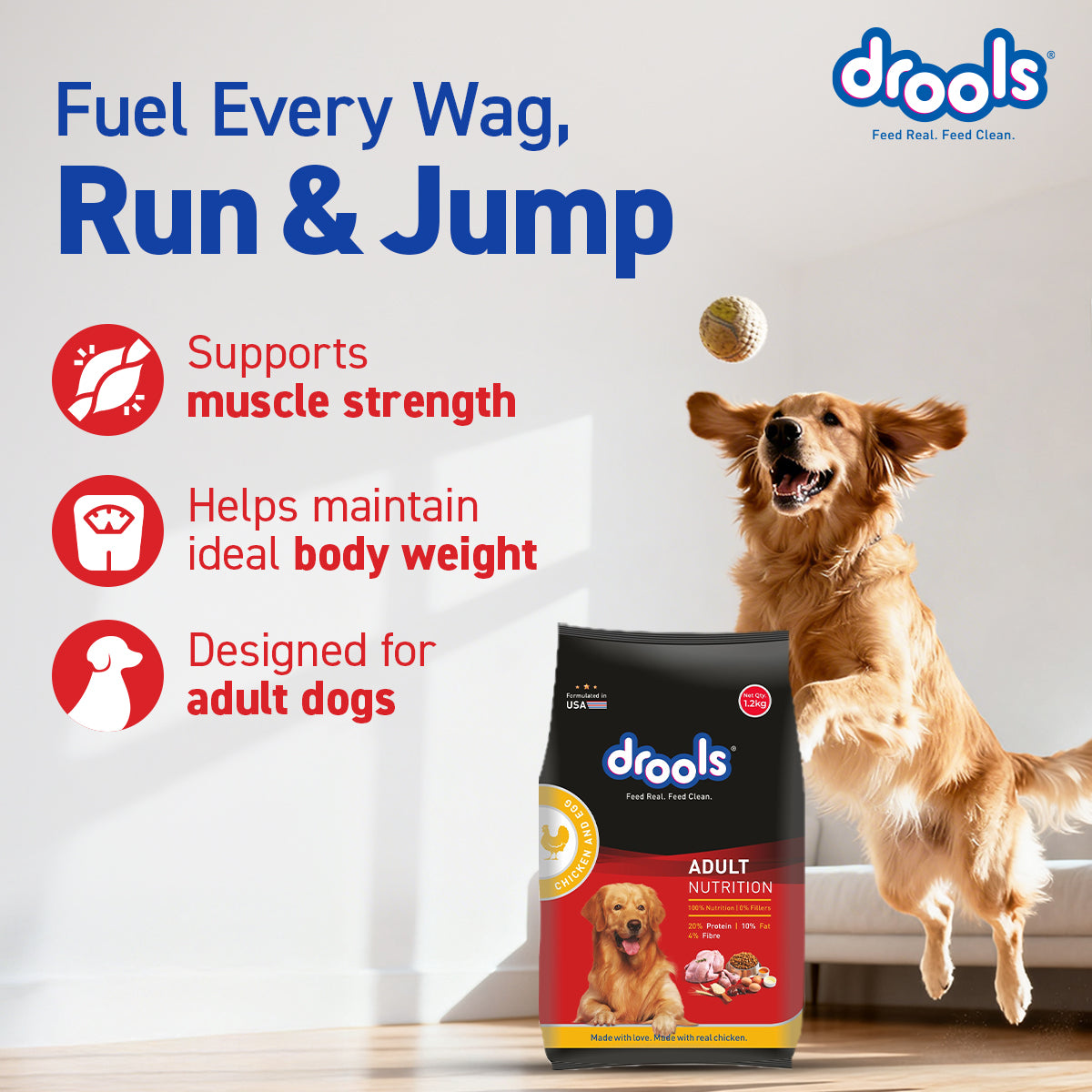 Drools Adult Chicken & Egg | Dry Dog Food