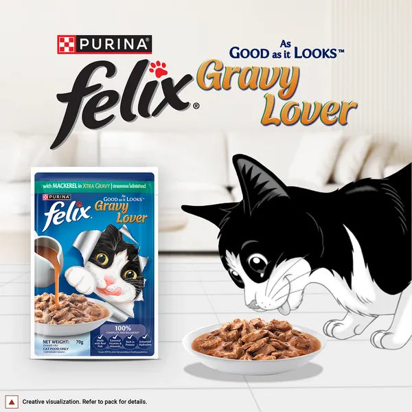 Felix Gravy Lover Mackerel in Gravy | Wet Cat Food