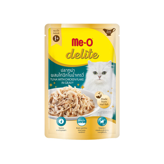 ME-O Delite Tuna with Chicken Flake in Gravy | Wet Cat Food - Nikhil Pet Store