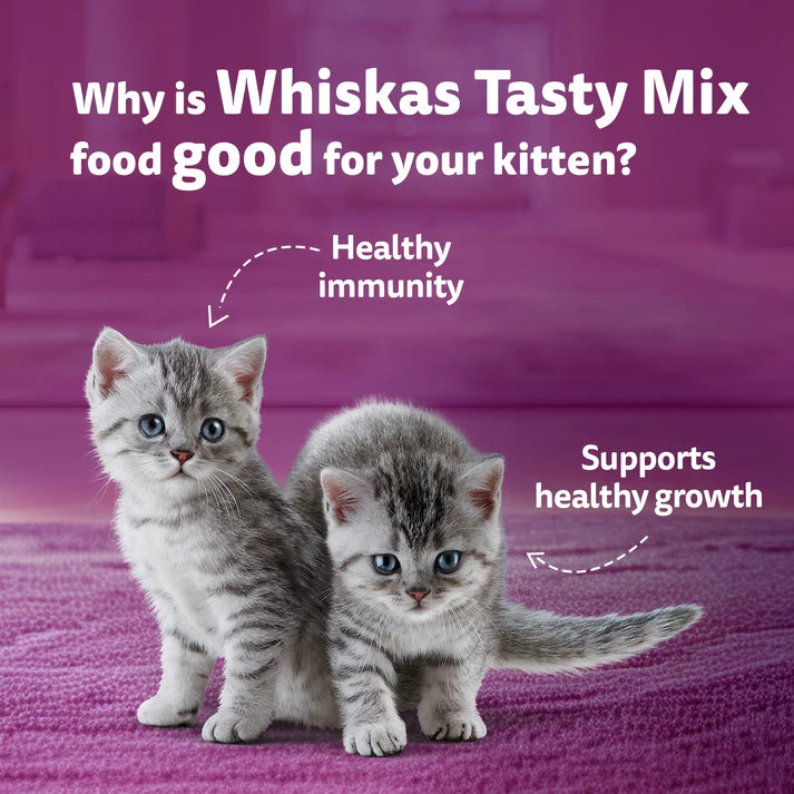 Whiskas Tasty Mix Kitten Seafood Cocktail & Carrot Gravy | Wet Cat Food