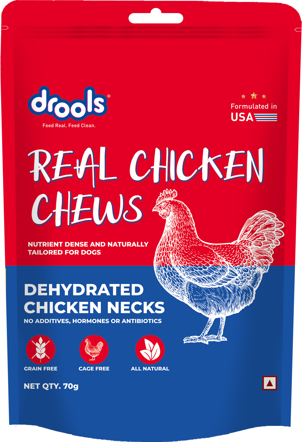 Drools Dehydrated Chicken Neck | Dry Dog Treats - Nikhil Pet Store