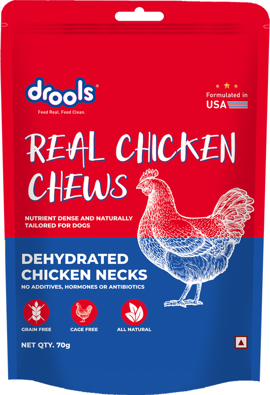 Drools Dehydrated Chicken Neck | Dry Dog Treats - Nikhil Pet Store