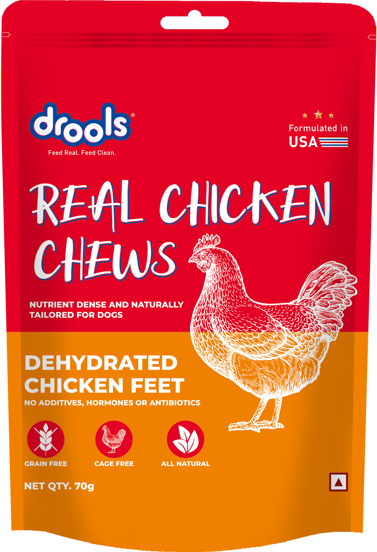 Drools Dehydrated Chicken Feet | Dry Dog Treats - Nikhil Pet Store