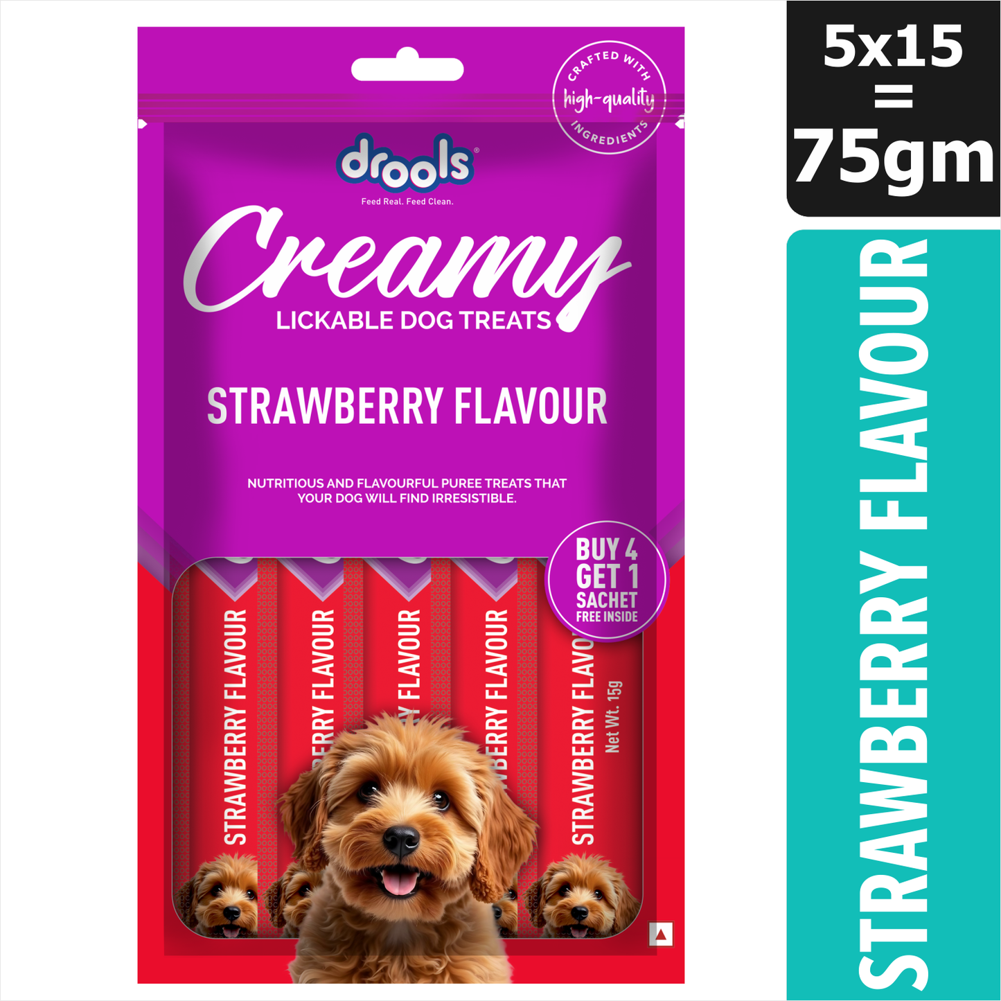 Drools Strawberry Flavor Creamy Treat | Wet Dog Food