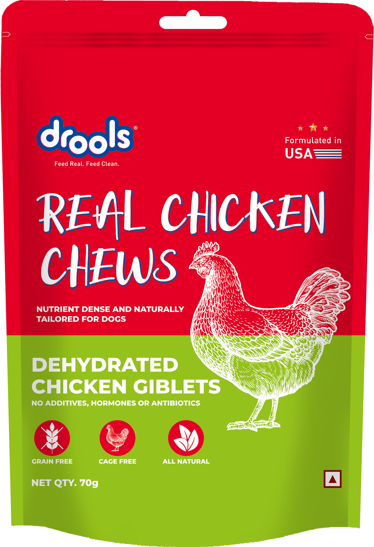 Drools Dehydrated Chicken Giblets | Dry Dog Treats - Nikhil Pet Store