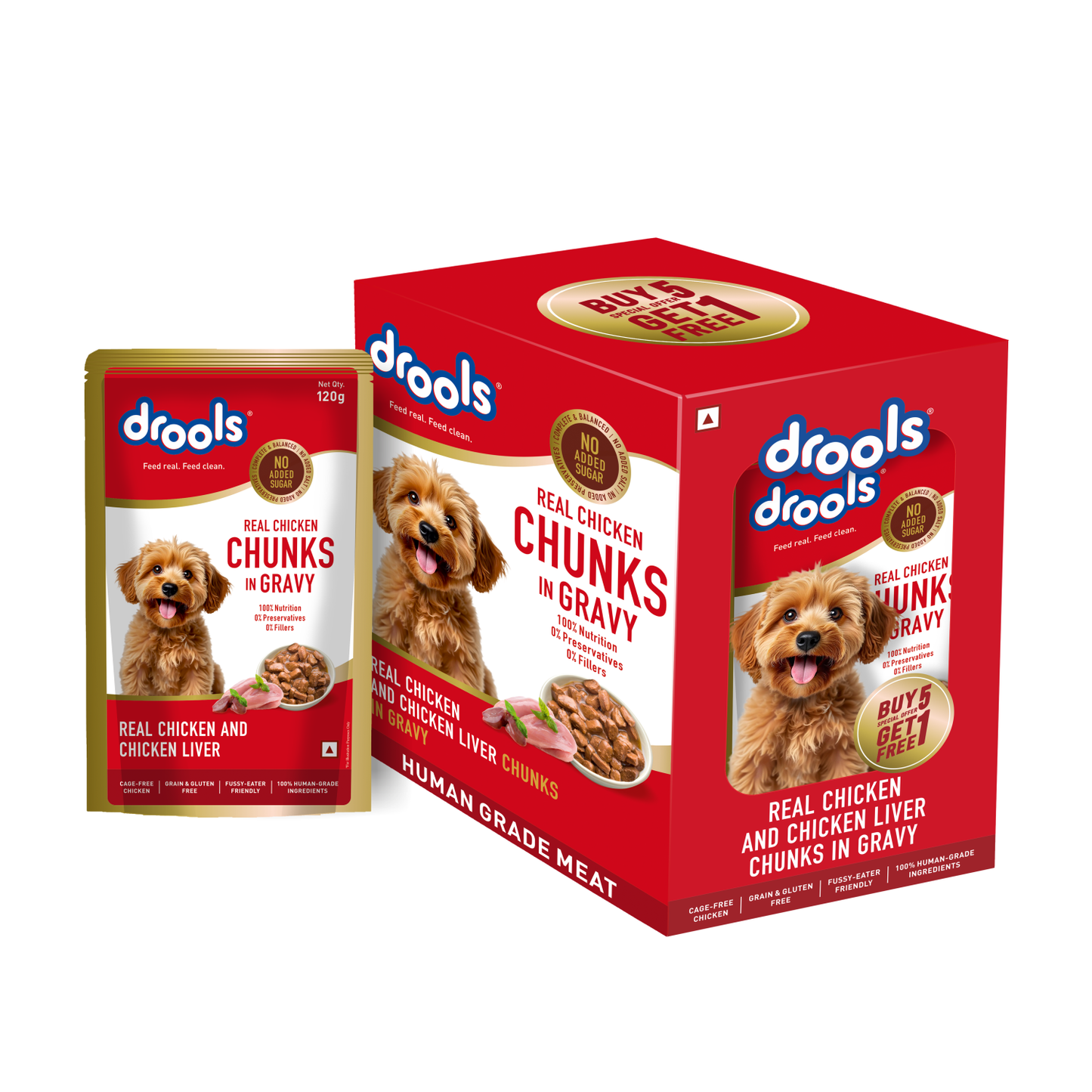Drools Adult Chicken & Chicken Liver Gravy | Wet Dog Food