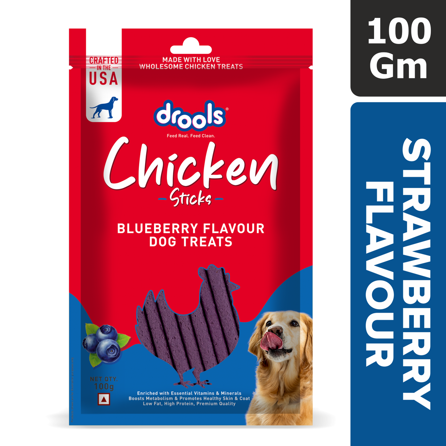 Drools Chicken Blueberry Sticks | Dry Dog Treats
