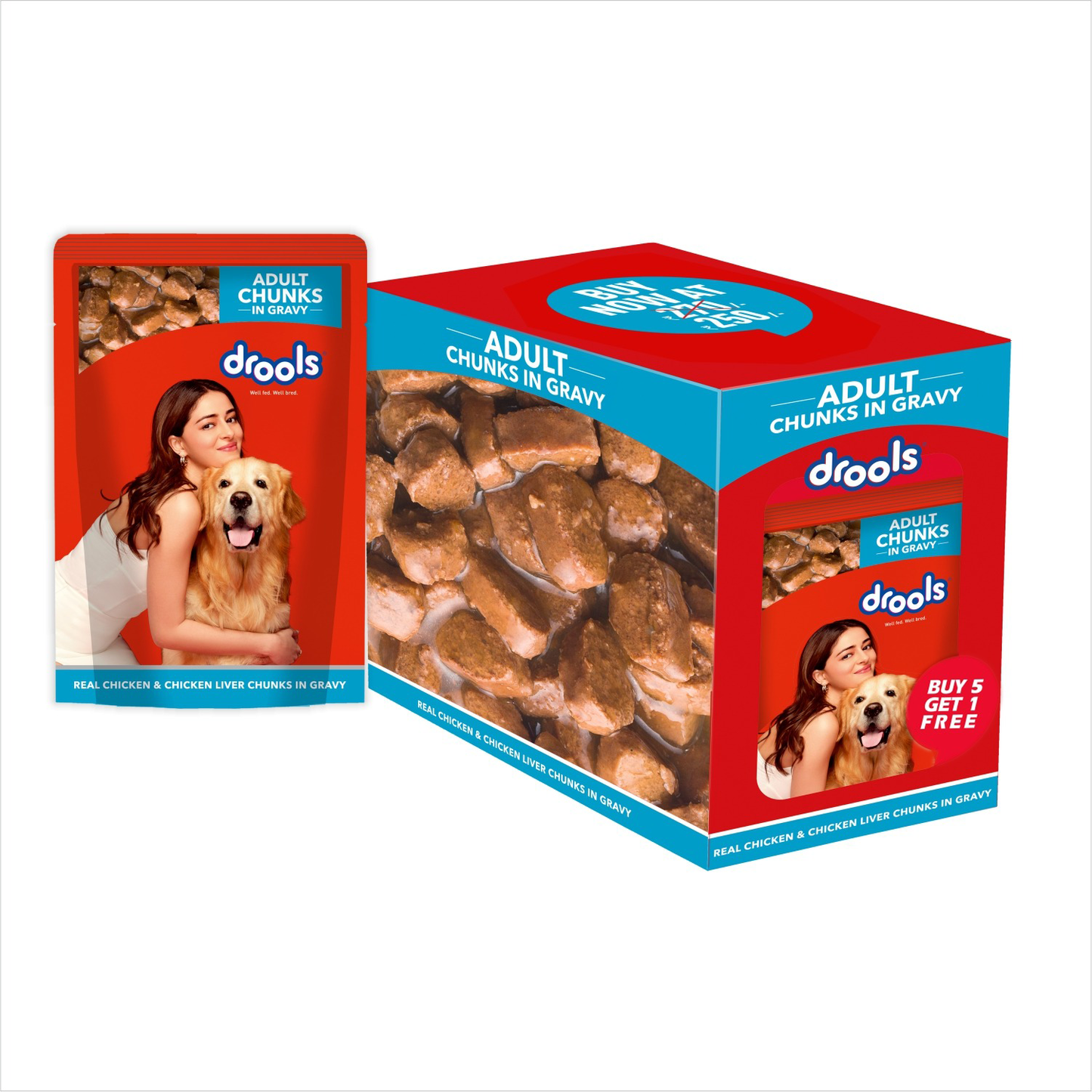 Drools Chicken & Liver Adult Gravy | Wet Dog Food