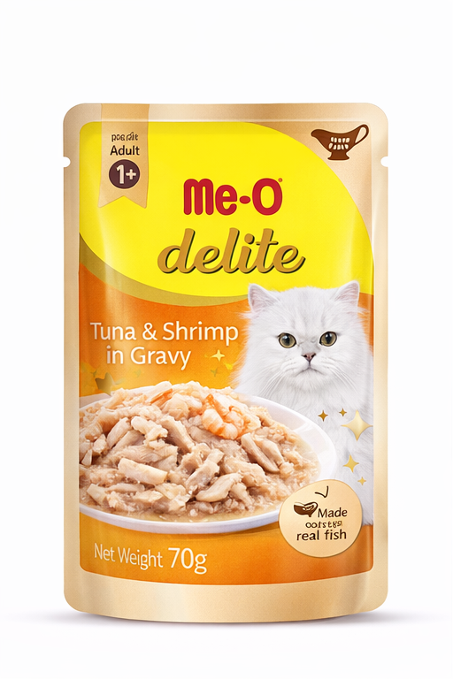 ME-O Delite Tuna and Shrimp in Gravy | Wet Cat Food