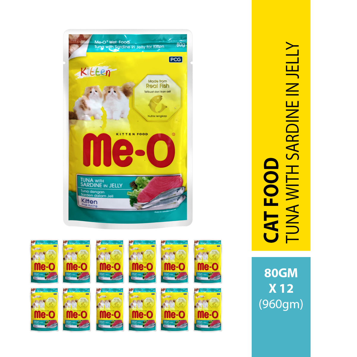 ME-O Kitten Tuna & Sardine in Jelly | Wet Cat Food