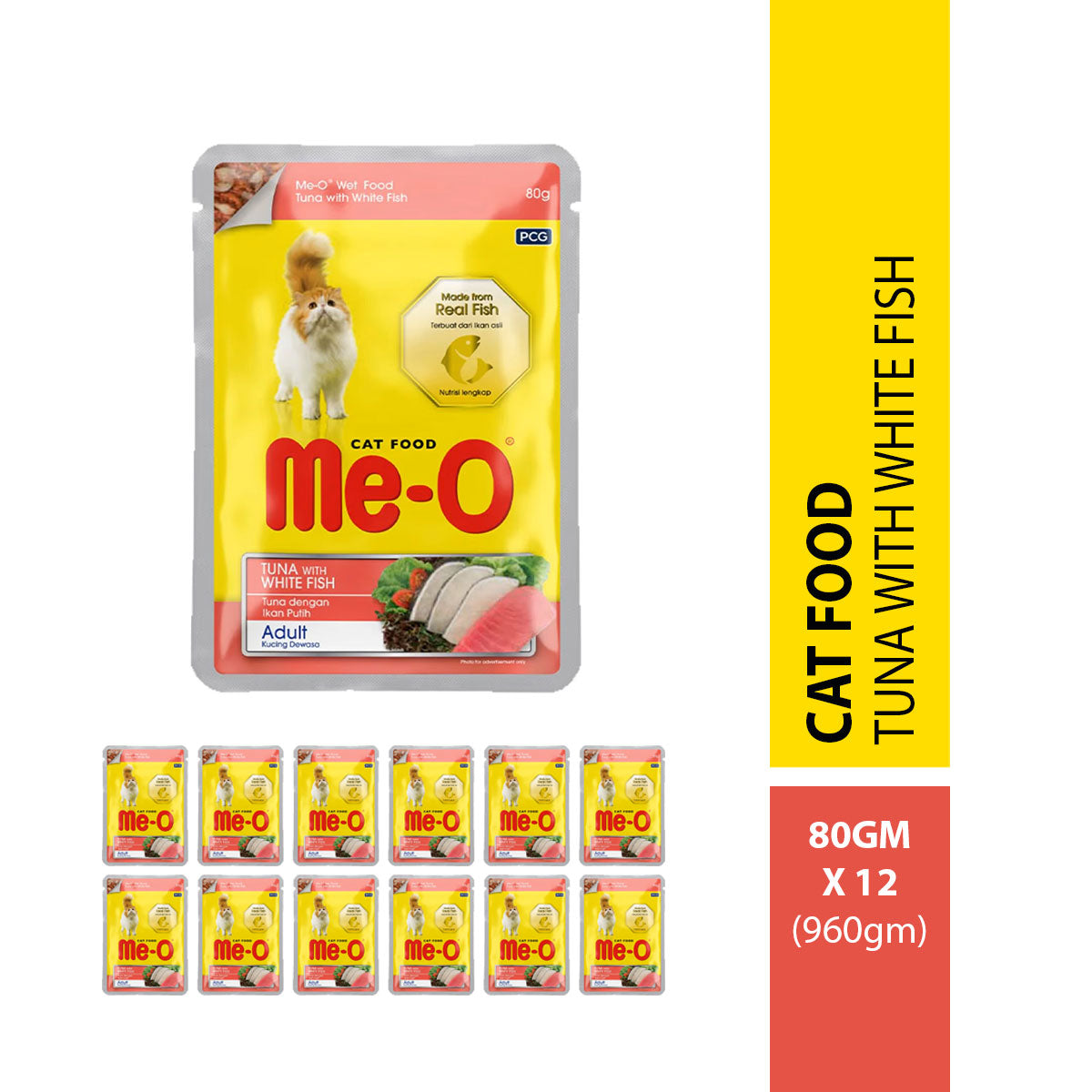ME-O Tuna with White Fish Gravy | Wet Cat Food