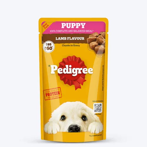 Pedigree Puppy Lamb Gravy 130 gm | Wet Dog Food