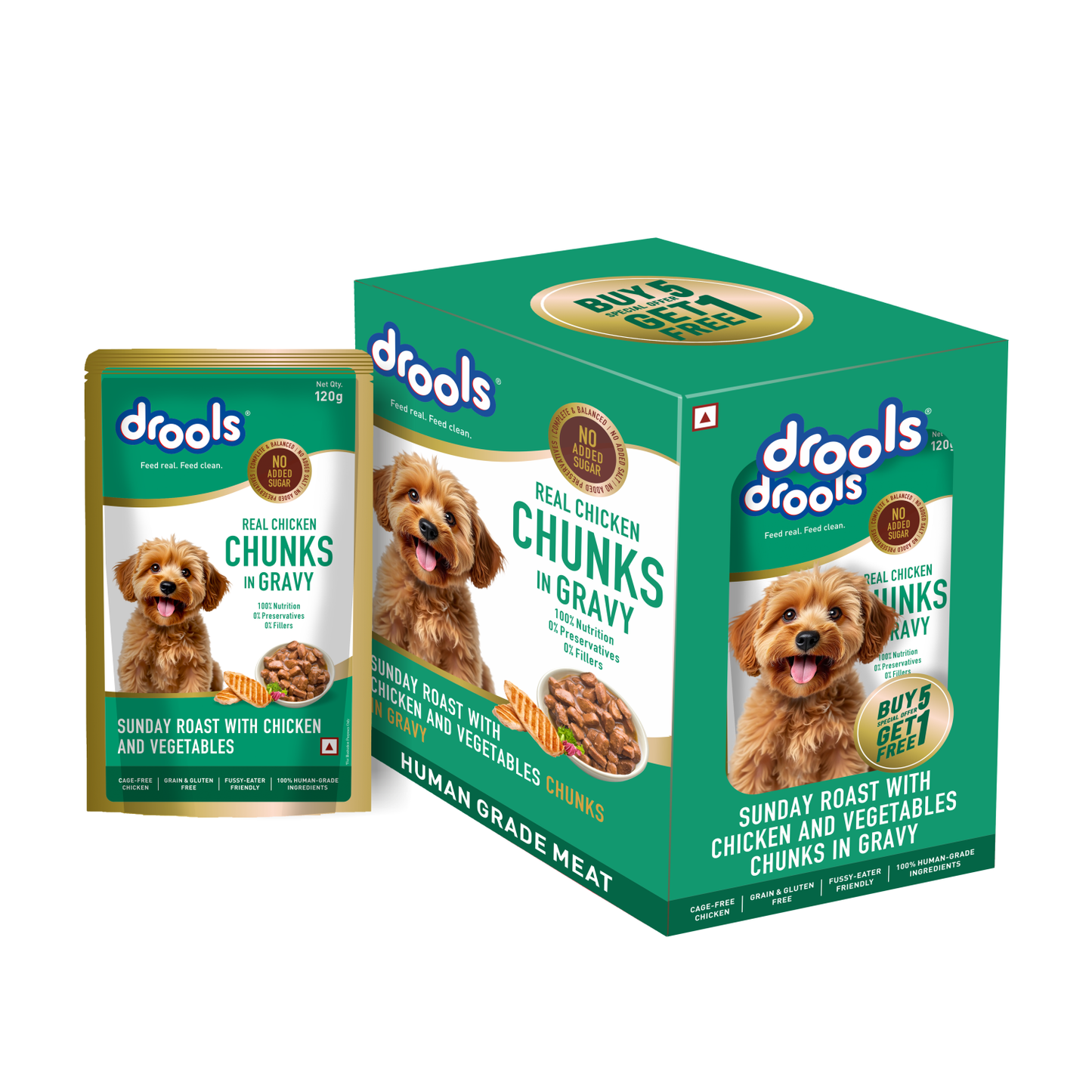 Drools Adult Sunday Roast with Chicken & Vegetable Gravy | Wet Dog Food