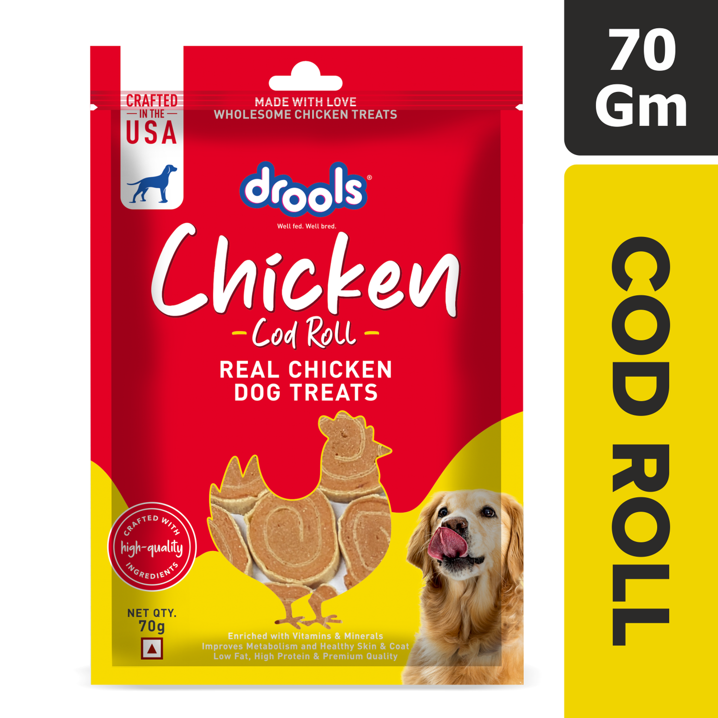 Drools Chicken Cod Roll | Dry Dog Treats