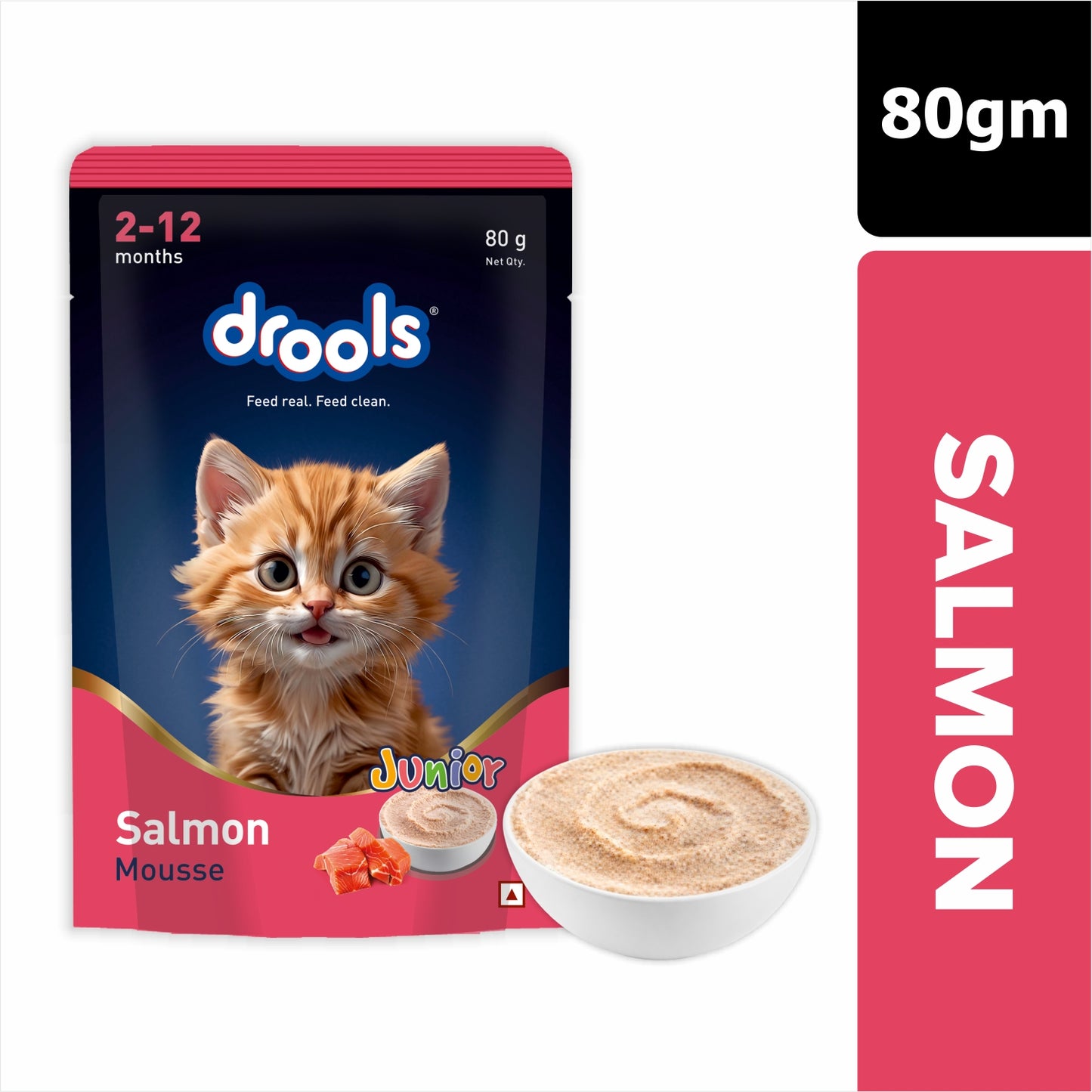Drools Mousse Salmon Kitten - 80 gm | Wet Cat Food
