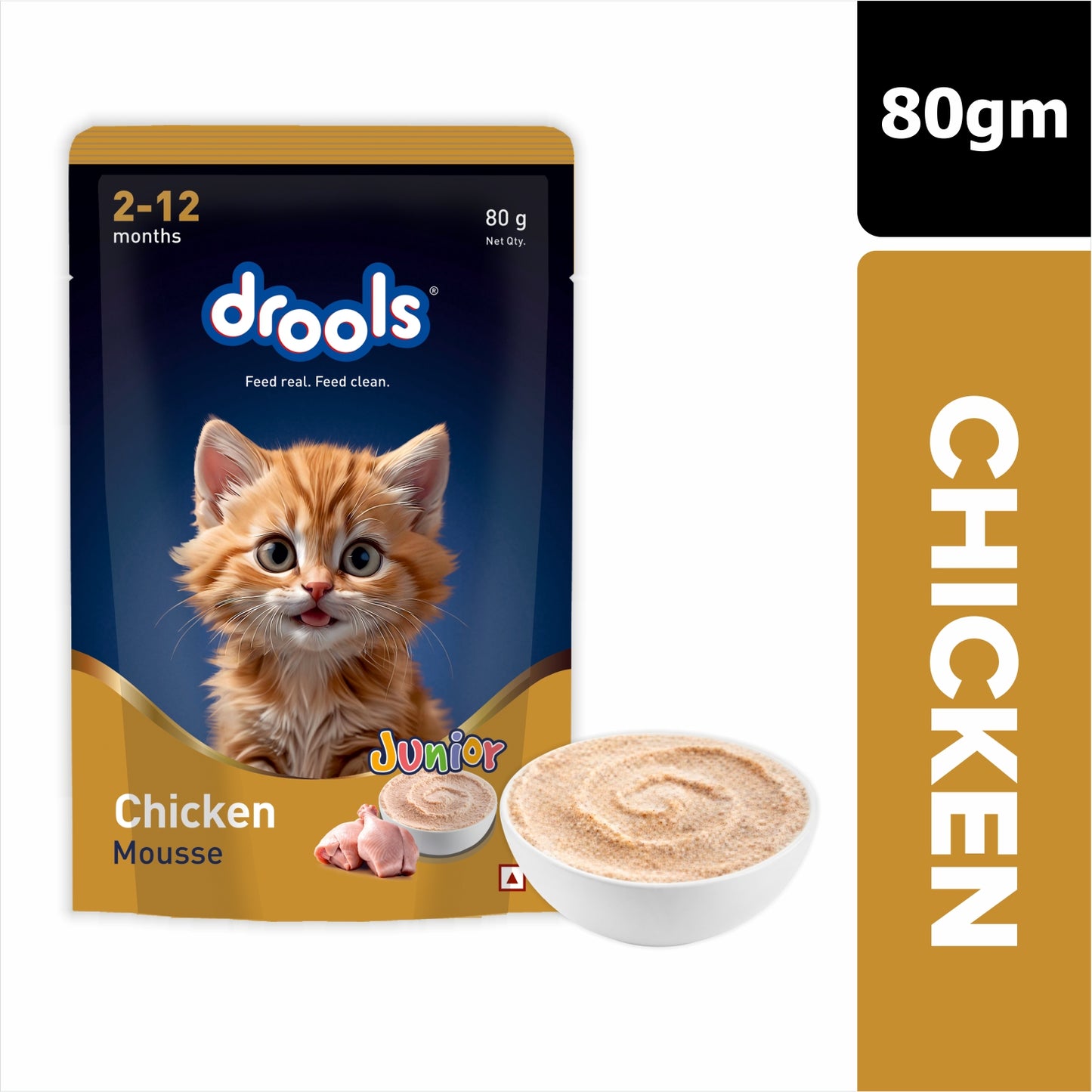 Drools Mousse Chicken Kitten - 80 gm | Wet Cat Food