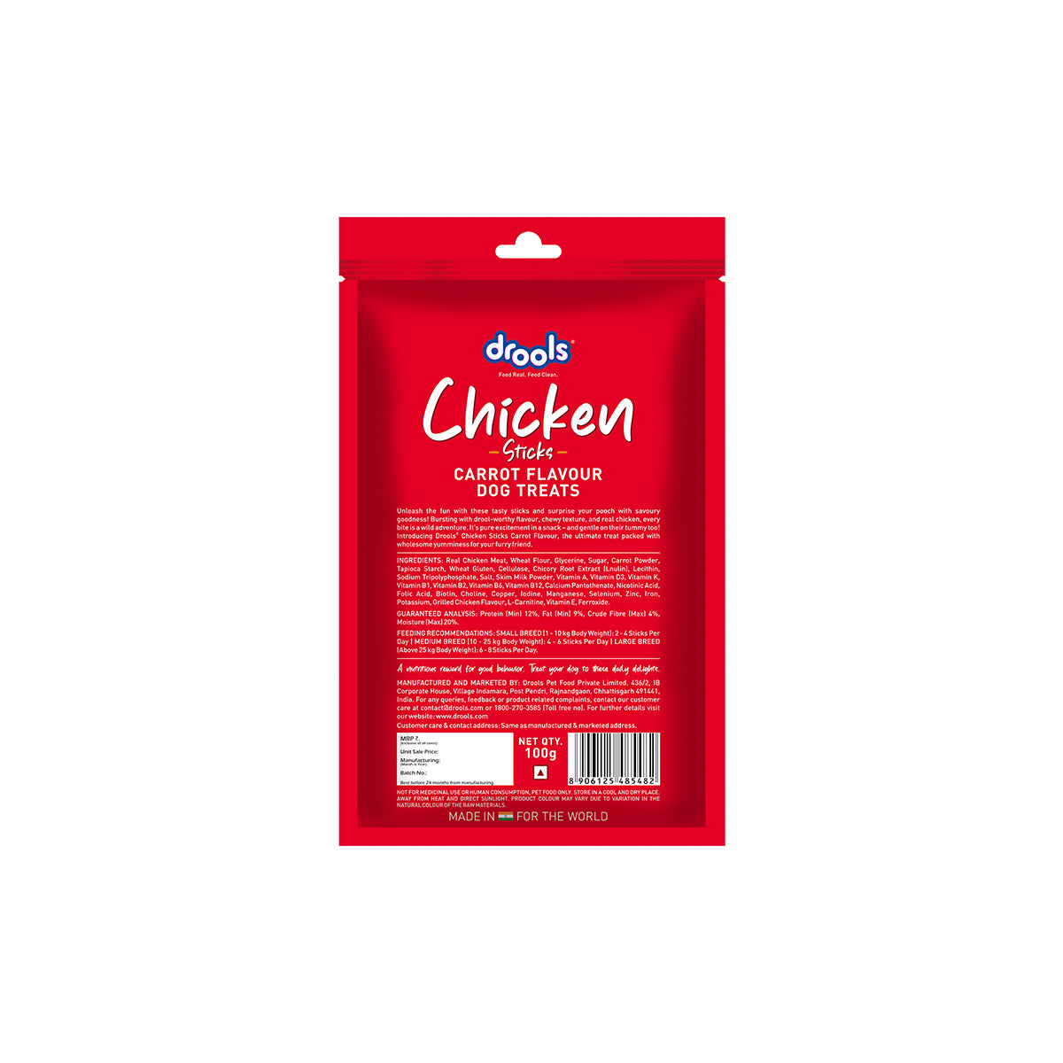 Drools Chicken Carrot Sticks | Dry Dog Treats