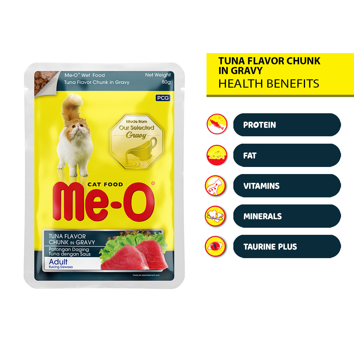ME-O Tuna Flavor Chunks in Jelly | Wet Cat Food