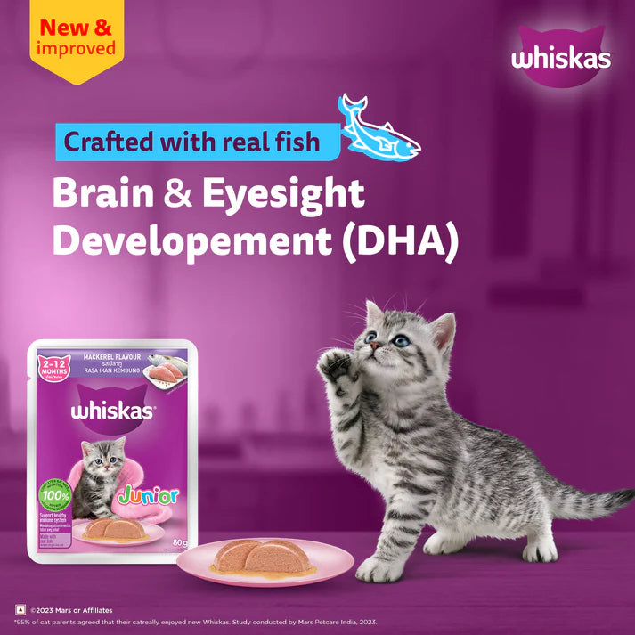 Whiskas Junior Mackerel Gravy | Wet Cat Food