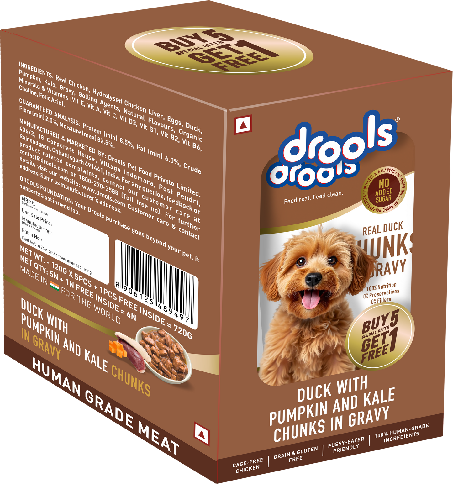 Drools Adult Duck with Pumpkin & Kale Gravy | Wet Dog Food