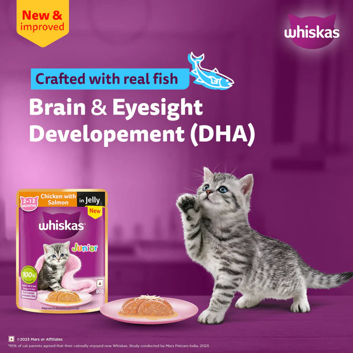 Whiskas Junior Chicken & Salmon Gravy | Wet Cat Food