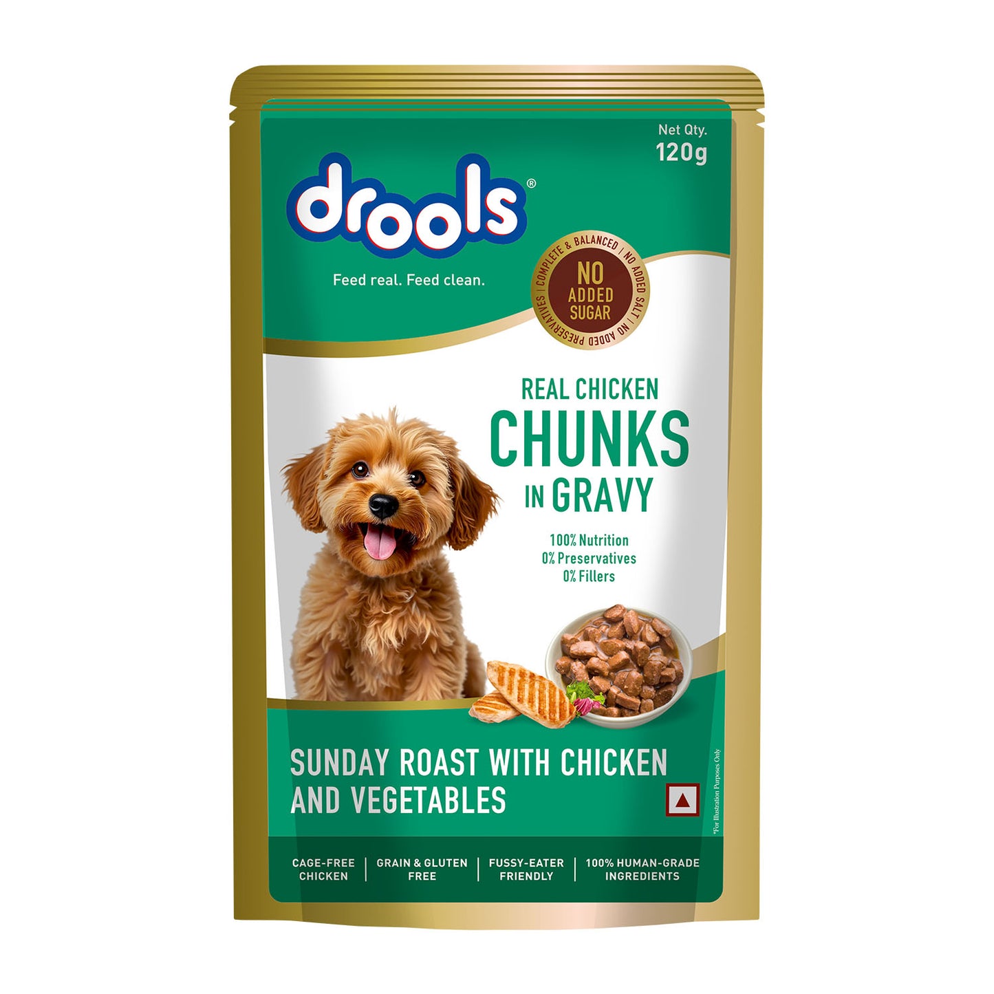 Drools Adult Sunday Roast with Chicken & Vegetable Gravy | Wet Dog Food