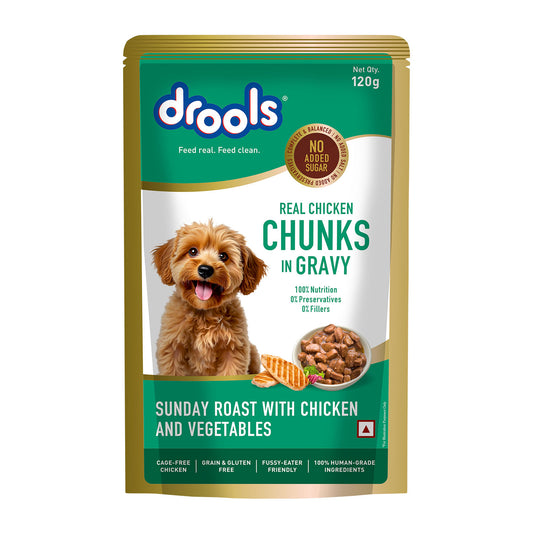 Drools Adult Sunday Roast with Chicken & Vegetable Gravy | Wet Dog Food