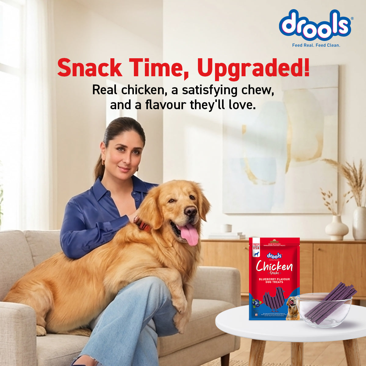 Drools Chicken Blueberry Sticks | Dry Dog Treats