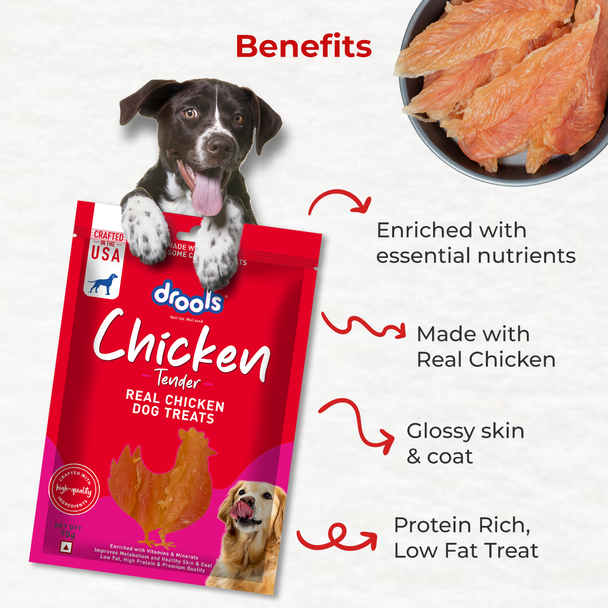 Drools Chicken Tender | Dry Dog Treats