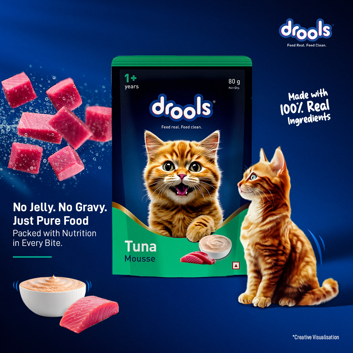 Drools Mousse Tuna - 80 gm | Wet Cat Food