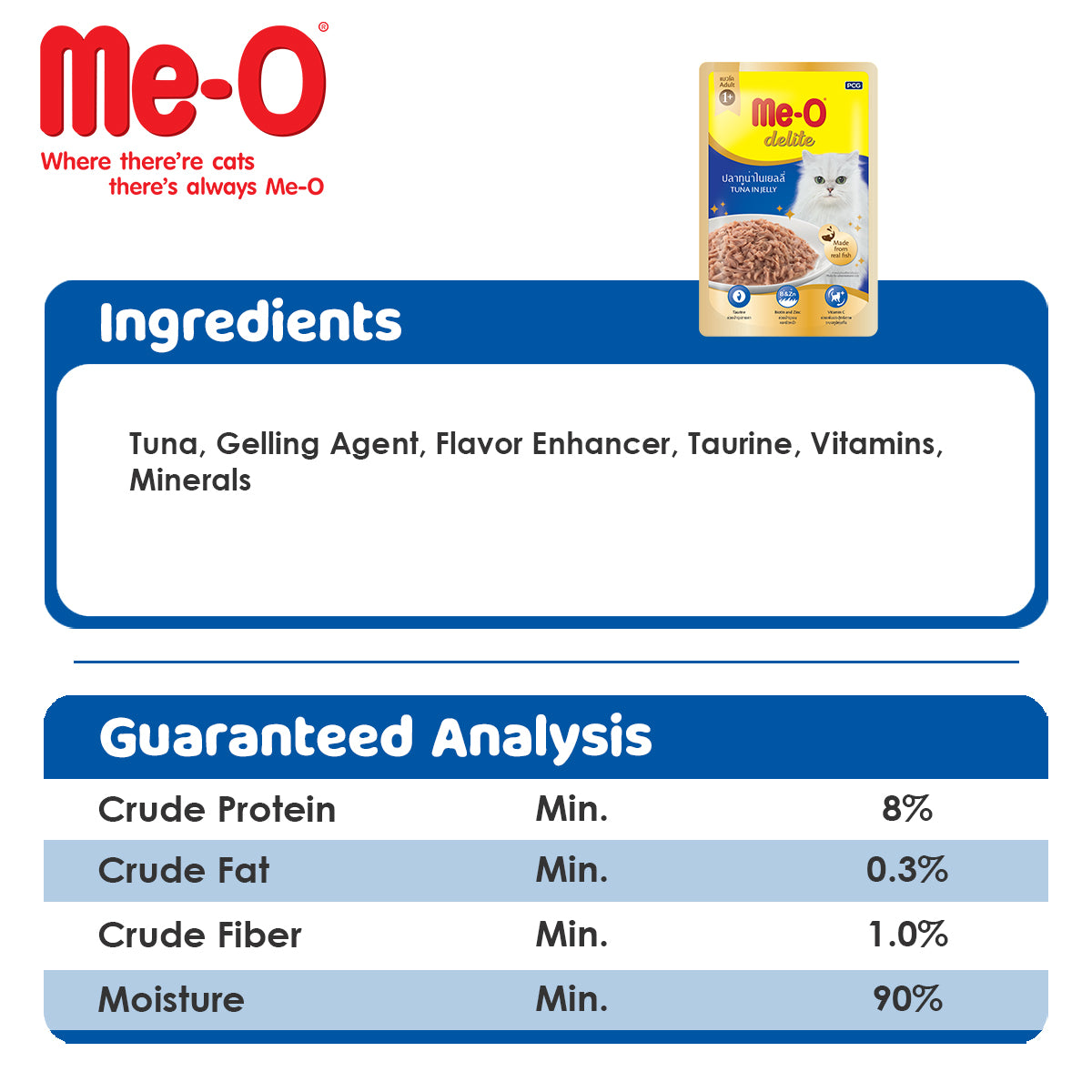 ME-O Delite Tuna in Jelly | Wet Cat Food