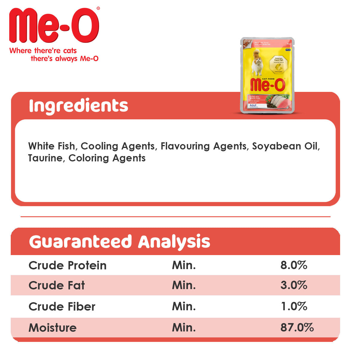 ME-O Tuna with White Fish Gravy | Wet Cat Food
