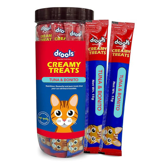 Drools Creamy Treat Tuna & Bonito Jar 25 pcs | Wet Cat Treats