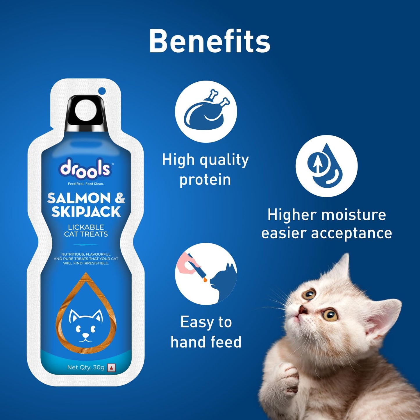 Drools Lickable Salmon & Skipjack | Wet Cat Treats