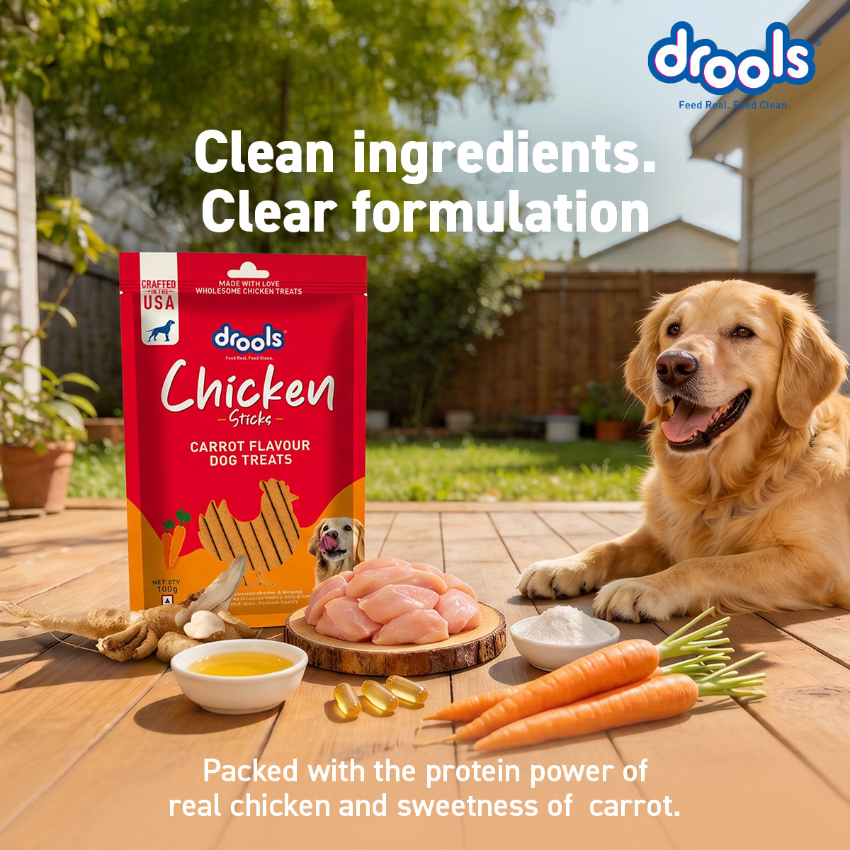 Drools Chicken Carrot Sticks | Dry Dog Treats