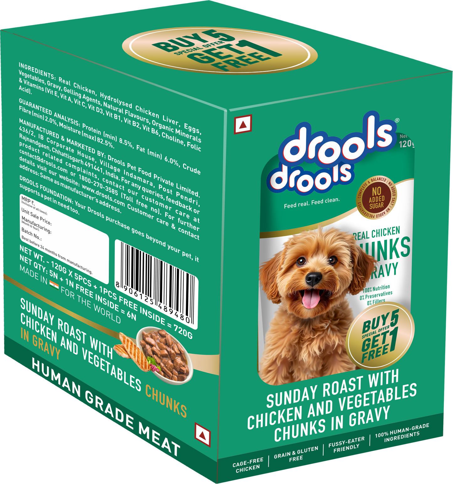 Drools Adult Sunday Roast with Chicken & Vegetable Gravy | Wet Dog Food