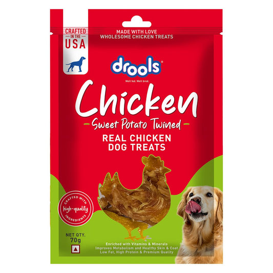 Drools Chicken and Sweet Potato Twined | Dry Dog Treats - Nikhil Pet Store