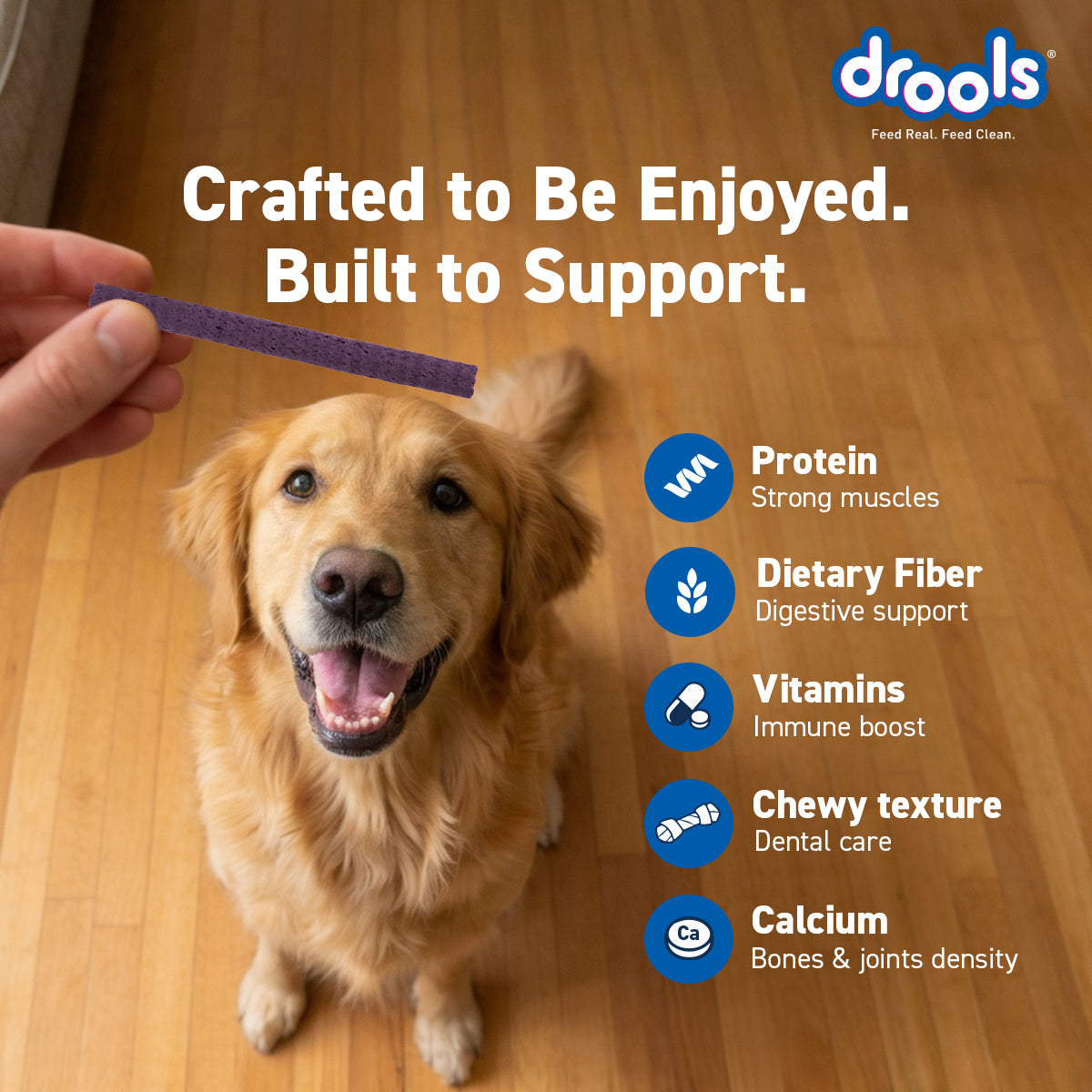 Drools Chicken Blueberry Sticks | Dry Dog Treats
