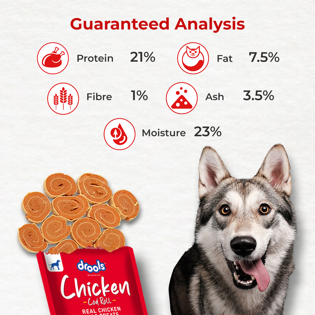 Drools Chicken Cod Roll | Dry Dog Treats