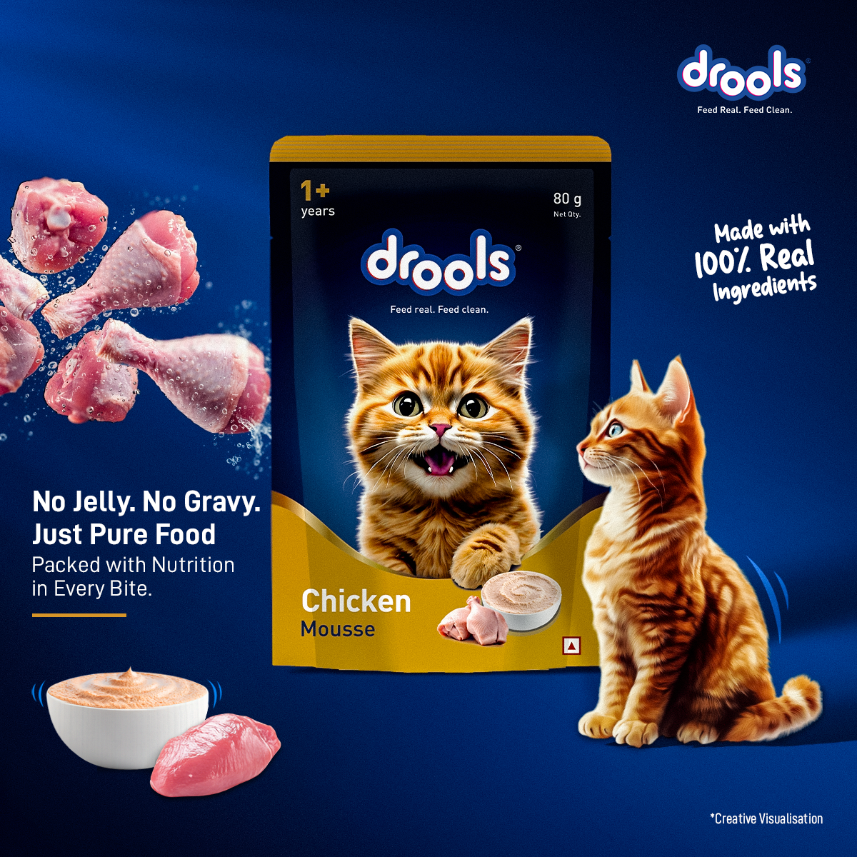 Drools Mousse Chicken - 80 gm | Wet Cat Food