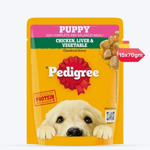 Pedigree Puppy Chicken Liver & Vegetable Gravy | Wet Dog Food