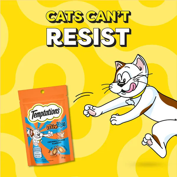 Temptations MixUps Chicken & Salmon Flavour | Dry Cat Treats